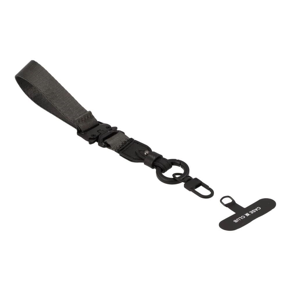 black/grey crossbody 2 in 1 lanyard